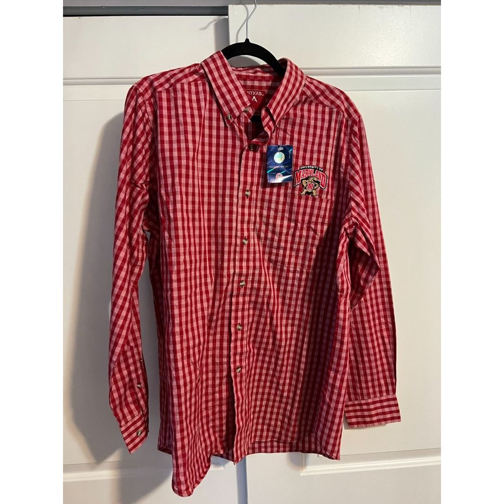 Antigua Maryland‎ Terrapins Button Up Shirt - Size L - NWT